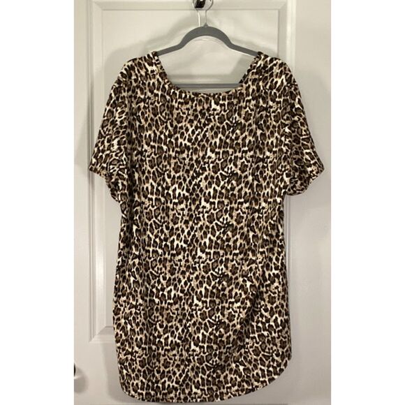 NWOT Leopard Pocket Tee, Size 3X - Picture 2 of 3